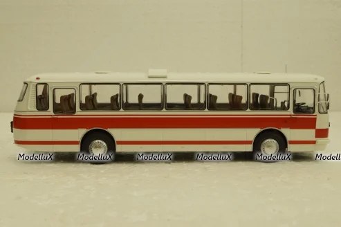 ЛАЗ-699Р (1981), бело/красный, DEMPRICE 1:43 