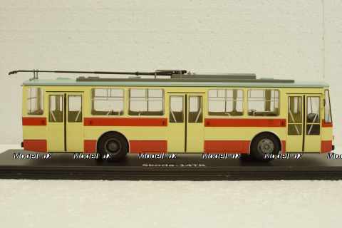 Skoda-14TR троллейбус красно-бежевый, SSM4042, SSM 1:43