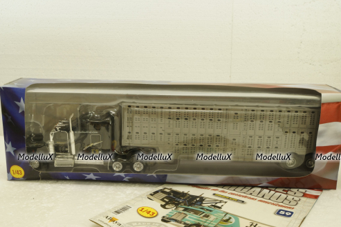 Kenworth W900 with semi-trailer McDonald And Sons, 1990, black/grey,  American trucks, France №59, Altaya 1:43