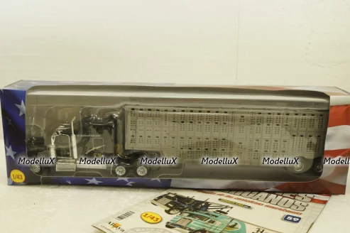 Kenworth W900 with semi-trailer McDonald And Sons, 1990, black/grey,  American trucks, France №59, Altaya 1:43