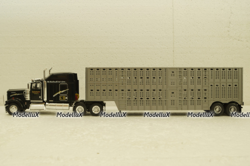 Kenworth W900 with semi-trailer McDonald And Sons, 1990, black/grey,  American trucks, France №59, Altaya 1:43