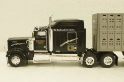 Kenworth W900 with semi-trailer McDonald And Sons, 1990, black/grey,  American trucks, France №59, Altaya 1:43