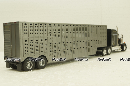 Kenworth W900 with semi-trailer McDonald And Sons, 1990, black/grey,  American trucks, France №59, Altaya 1:43