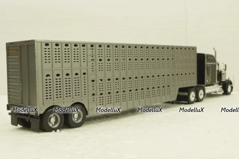 Kenworth W900 with semi-trailer McDonald And Sons, 1990, black/grey,  American trucks, France №59, Altaya 1:43