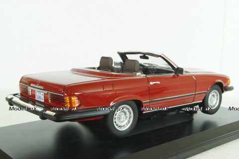 Mercedes 450 SL (R107) (US version) 1979, Red, 183729, Norev 1:18