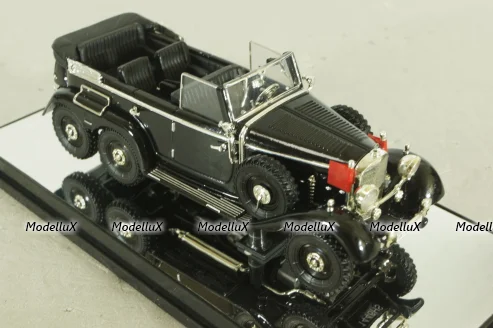Mercedes G4 (W31) cabriolet 6x6 1938, black, PM43706B, Signature Models 1:43