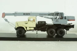 КРАЗ-255Б1 КС-3575 Автокран бежевый/серый, SSM1184, SSM 1:43