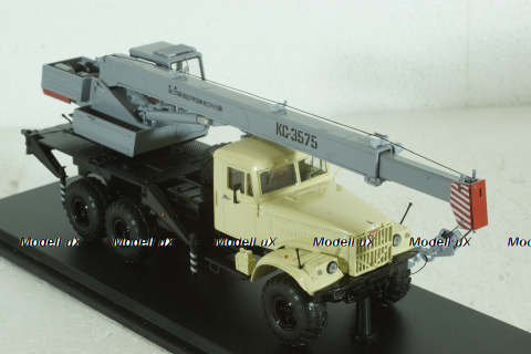 КРАЗ-255Б1 КС-3575 Автокран бежевый/серый, SSM1184, SSM 1:43