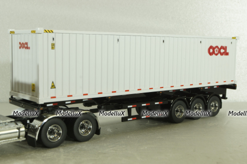 Western Star 4900 SF day cab with 40' dry goods sea container, red/white, 71064, Diecast Masters 1:50