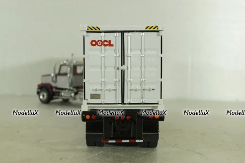 Western Star 4900 SF day cab with 40' dry goods sea container, red/white, 71064, Diecast Masters 1:50