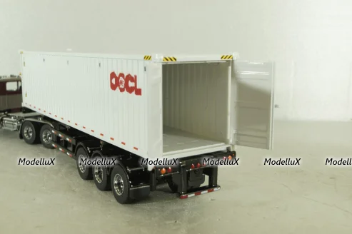 Western Star 4900 SF day cab with 40' dry goods sea container, red/white, 71064, Diecast Masters 1:50