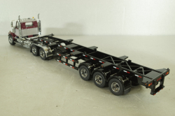 Western Star 4900 SF day cab with 40' dry goods sea container, red/white, 71064, Diecast Masters 1:50