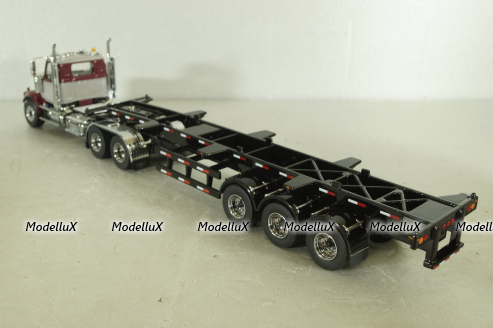 Western Star 4900 SF day cab with 40' dry goods sea container, red/white, 71064, Diecast Masters 1:50