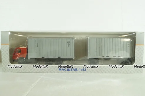 КАМАЗ-53212 контейнеровоз с прицепом ГКБ-8350, SSM7030, SSM 1:43
