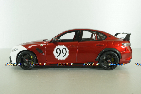 Alfa Romeo Giulia GTAm #99 racing 2020, BU01449 red/white, Bburago 1:18