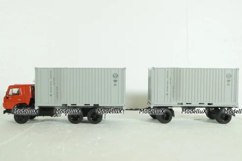 КАМАЗ-53212 контейнеровоз с прицепом ГКБ-8350, SSM7030, SSM 1:43