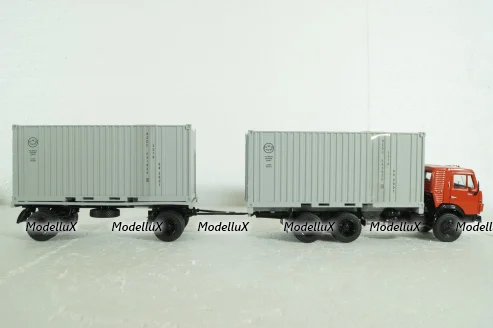 КАМАЗ-53212 контейнеровоз с прицепом ГКБ-8350, SSM7030, SSM 1:43