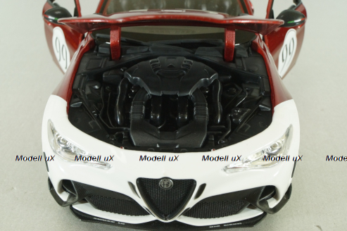 Alfa Romeo Giulia GTAm #99 racing 2020, BU01449 red/white, Bburago 1:18