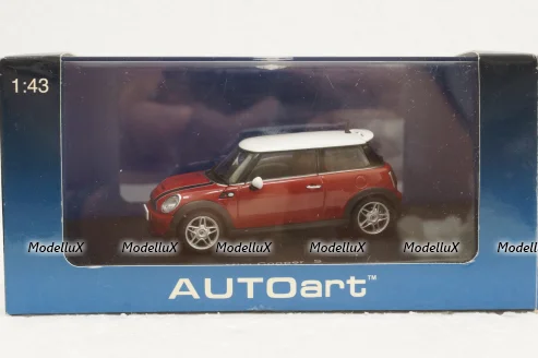 Mini Cooper S 2006 R55, red/white roof , 55006, AutoArt 1:43