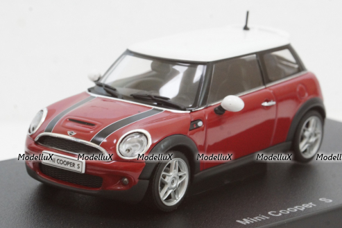 Mini Cooper S 2006 R55, red/white roof , 55006, AutoArt 1:43