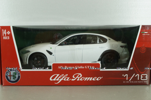 Alfa Romeo Giulia GTAm 2020 trophy white, BU01448, Bburago 1:18