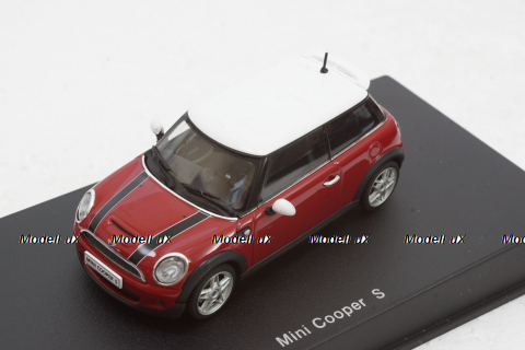 Mini Cooper S 2006 R55, red/white roof , 55006, AutoArt 1:43
