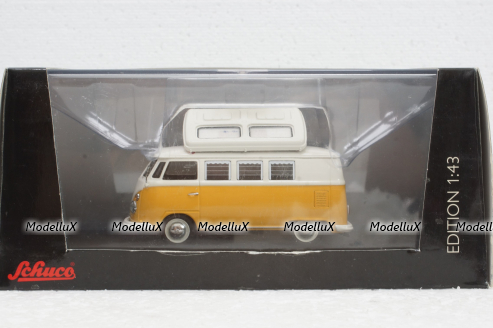 Volkswagen T1 Campingbus, beige/yellow, 450354200, Schuco 1:43
