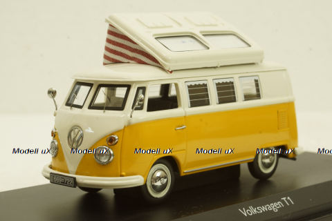Volkswagen T1 Campingbus, beige/yellow, 450354200, Schuco 1:43