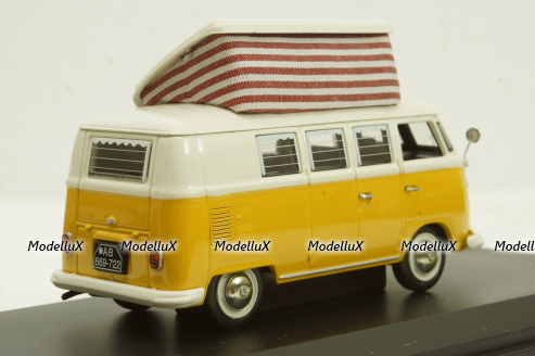 Volkswagen T1 Campingbus, beige/yellow, 450354200, Schuco 1:43