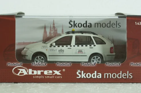 Skoda Fabia, taxi Praha, white,  143AXB-0145, Abrex 1:43