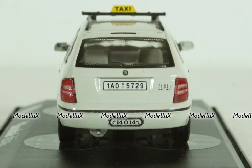 Skoda Fabia, taxi Praha, white,  143AXB-0145, Abrex 1:43