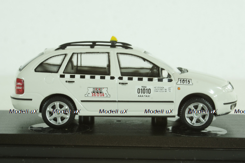 Skoda Fabia, taxi Praha, white,  143AXB-0145, Abrex 1:43