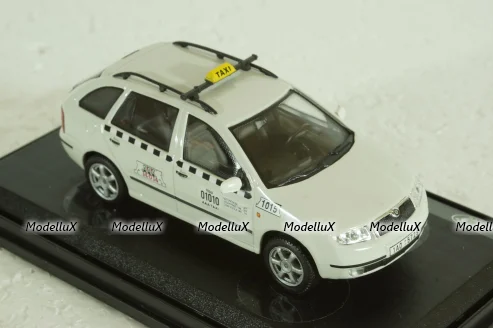 Skoda Fabia, taxi Praha, white,  143AXB-0145, Abrex 1:43