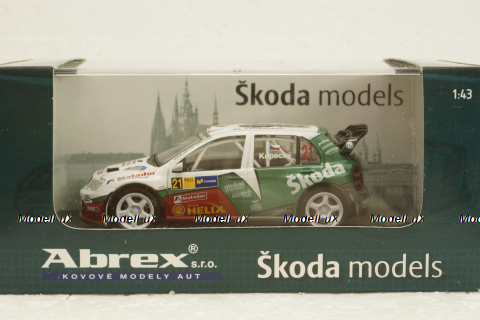 Skoda Fabia WRC EVO II, Catalunya Rallye 2006, #21 Kopecky-Schovanek, 143XAB601TD, Abrex 1:43