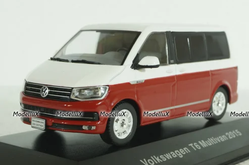 Volkswagen T6 Multivan 2015, red/white, IXO 1:43