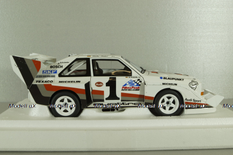 Audi Quattro S1, Pikes Peak Winner 1987 #1, W.Röhrl, white, 88700, Autoart 1:18