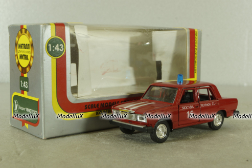 Ваз-2107, Пожарный, Агат 1:43
