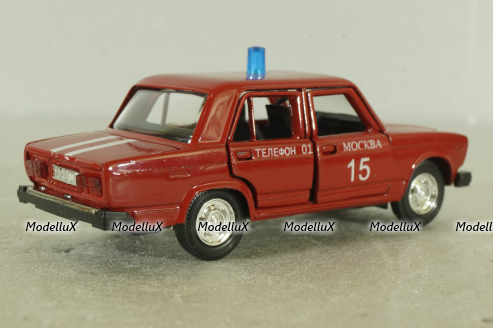 Ваз-2107, Пожарный, Агат 1:43