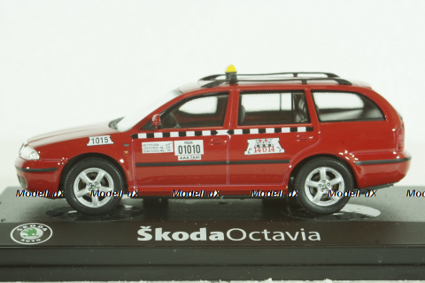 Skoda Octavia Taxi Praha, red, 143ABX005XDB, Abrex 1:43