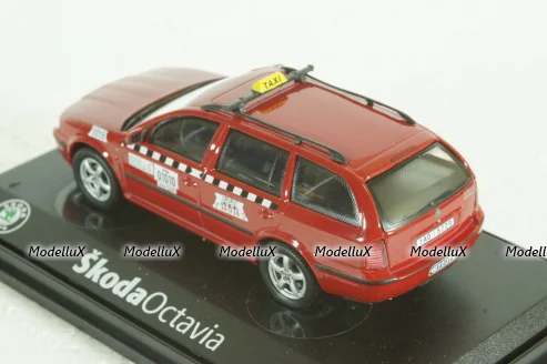 Skoda Octavia Taxi Praha, red, 143ABX005XDB, Abrex 1:43
