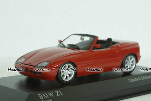 BMW Z1 (E30) 1991 red, 943020103, Minichamps 1:43