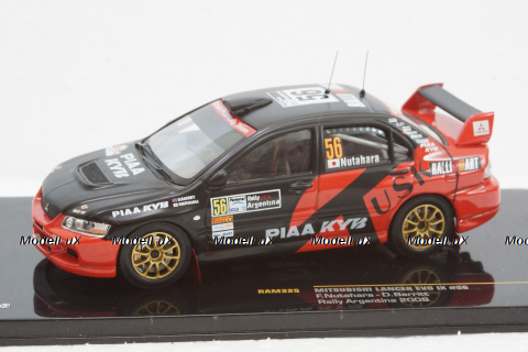Mitsubishi Lancer Evo IX #56, F.Nutahara - D.Barritt, Rally Argentina 2008, RAM325, IXO 1:43