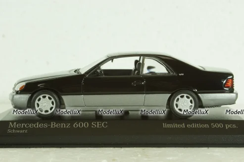 Mercedes 600 SEC C140 Coupe 1992, black, 943032603, Maxichamps 1:43