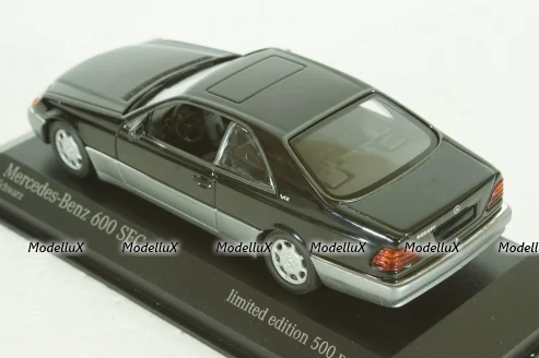 Mercedes 600 SEC C140 Coupe 1992, black, 943032603, Maxichamps 1:43