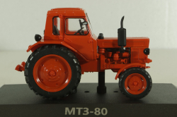 МТЗ-80 трактор 1974, красный, ТРАКТОРЫ история,люди,машины (Hachette) №6 1:43 Блистер вскрыт!