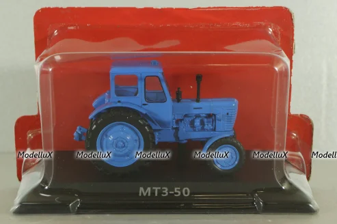МТЗ-50 трактор 1962, синий, ТРАКТОРЫ история,люди,машины (Hachette) №1 1:43