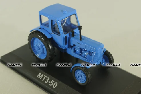 МТЗ-50 трактор 1962, синий, ТРАКТОРЫ история,люди,машины (Hachette) №1 1:43