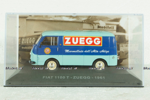 Fiat 1100 T van Zuegg year 1961 turquoise/blue, Altaya 1:43