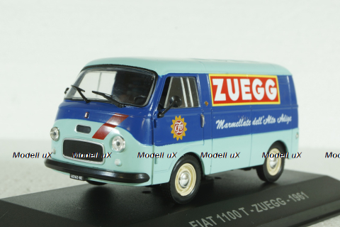 Fiat 1100 T van Zuegg year 1961 turquoise/blue, Altaya 1:43