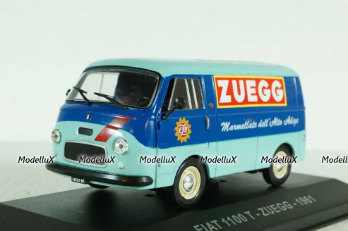 Fiat 1100 T van Zuegg year 1961 turquoise/blue, Altaya 1:43